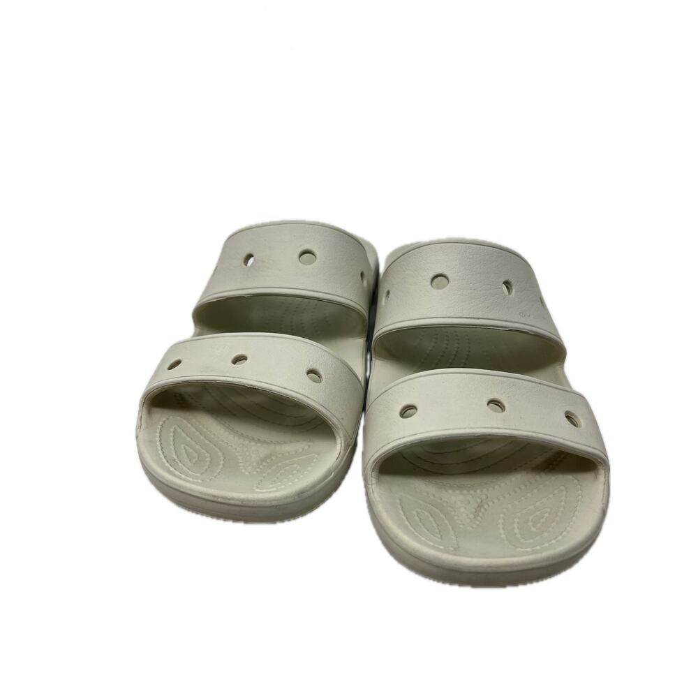 Iconic Crocs Classic Sandals White Comfort Two Strap Mens 10